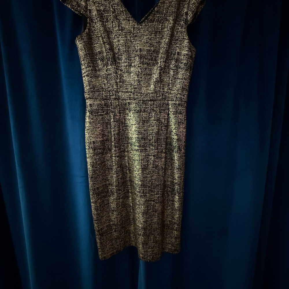 Betsey Johnson Gold Sheath Cocktail Dress